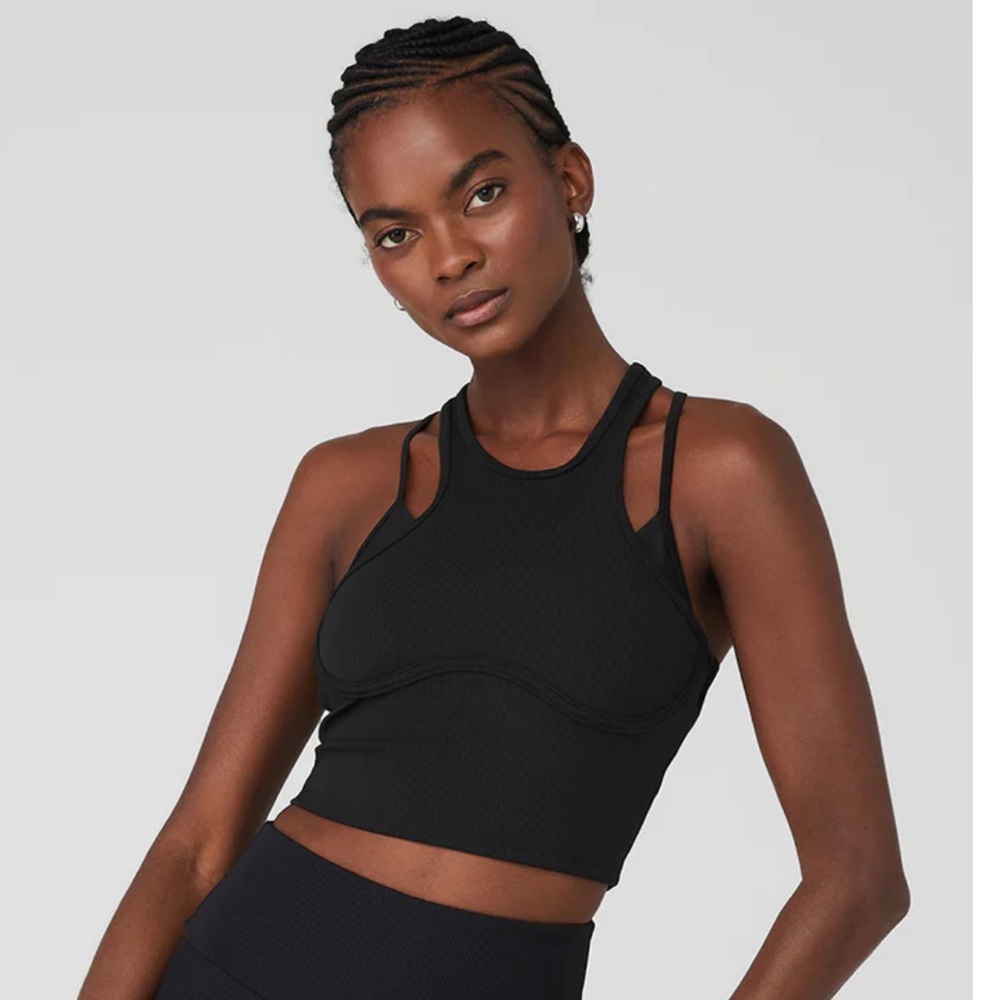 ALO Yoga Ribbed Airlift Enchanted Bra Tank